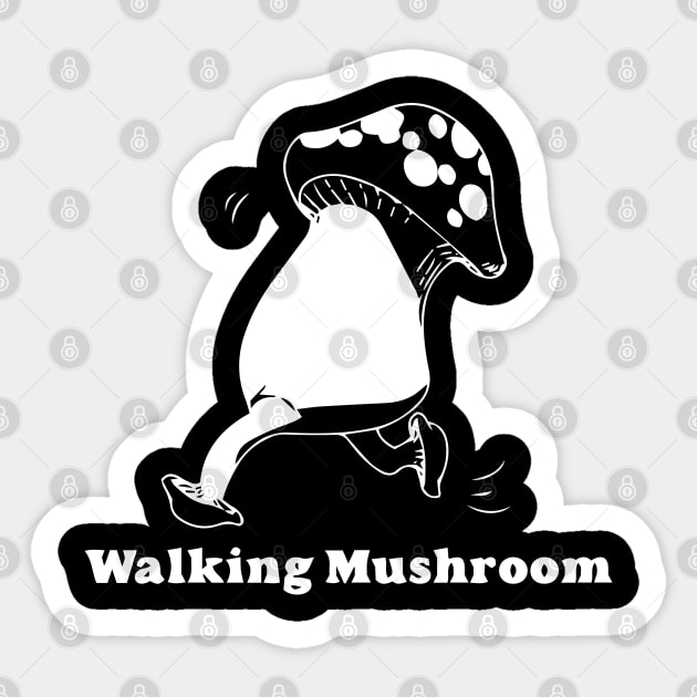 Walking Mushroom club Sticker by aniwear